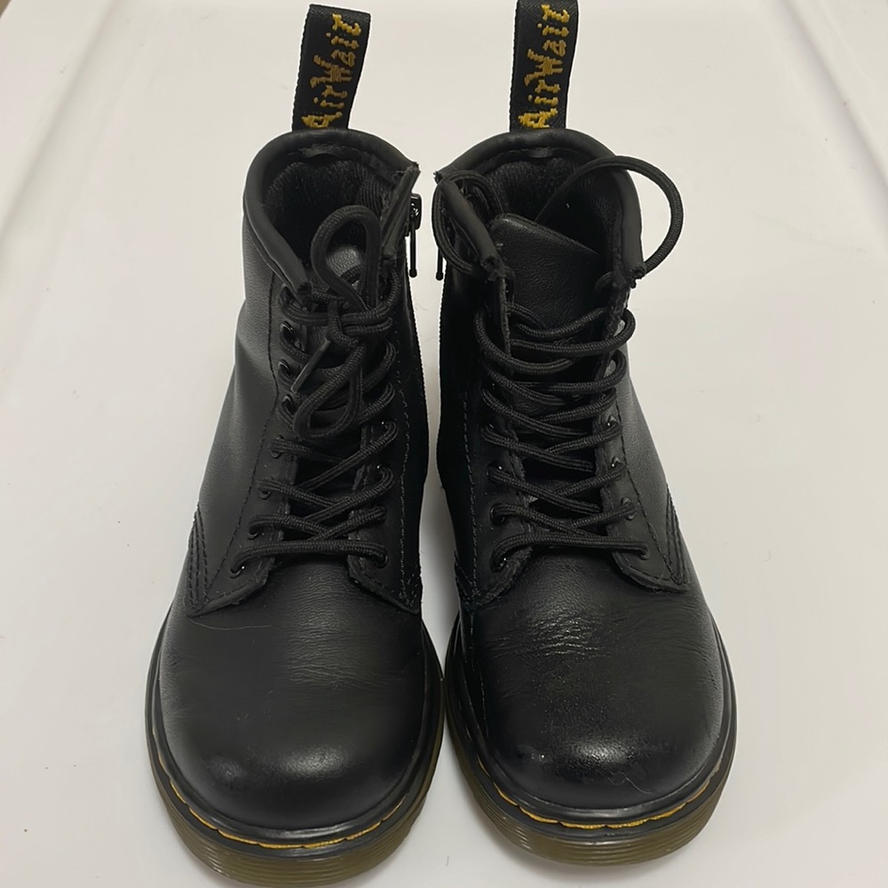 Dr. Martens TODDLER 1460 SOFTY T LEATHER LACE UP BOOTS